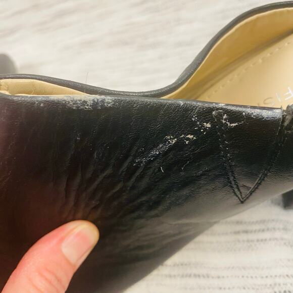 Marc Fisher MFragni Classic Heeled Pointed Toe Black Leather Mules Size 8 - Picture 8 of 8